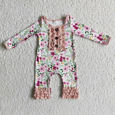 6 A22-3 Promotion $5.5/set no MOQ RTS flower long sleeve baby romper