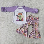 Promotion $5.5/set no MOQ RTS yellow long sleeve shirt and pants girls outfits