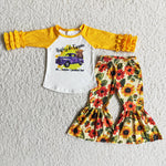 Promotion $5.5/set long sleeve shirt and pants girls outfits