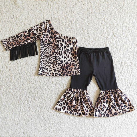 Promotion $5.5/set no MOQ RTS long sleeve shirt and pants girls outfits