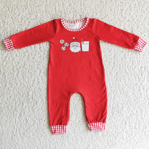 6 B11-27 Promotion $5.5/set no MOQ RTS christmas red long sleeve baby romper