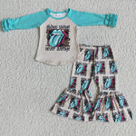 6 B13-29  Promotion $5.5/set no MOQ RTS long sleeve shirt and pants girls outfits