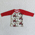 Promotion $5.5/set no MOQ RTS red long sleeve boy shirt