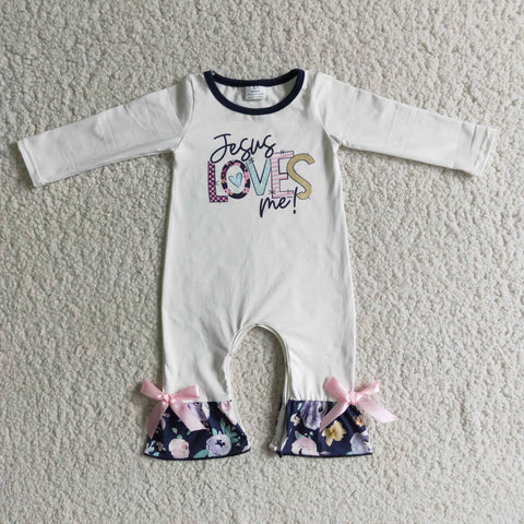 6 B6-15 Promotion $5.5/set no MOQ RTS love white long sleeve baby romper