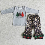 Promotion $5.5/set no MOQ RTS long sleeve shirt and pants girls outfits