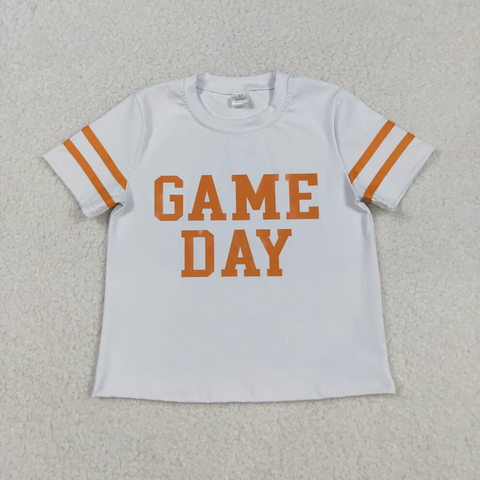 GT1116 toddler girl clothes vinyl game day girl summer top yoga clothes