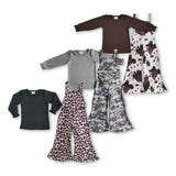 RTS kids clothes camo print girls matching clothes jumpsuit set-2025.10.13