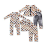 RTS kids matching clothing pumpkin print clothing girl halloween winter clothing-2025.9.17
