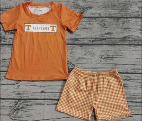 Custom order MOQ:3pcs each design baby boy state summer set