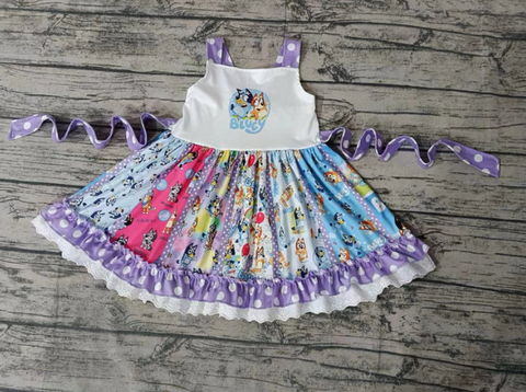 Order Deadline:12th Apr. Split order toddler clothes cartoon dog girl  summer set