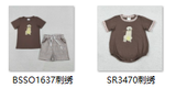 RTS Matching kids clothing embroidery pubby print clothing baby boy summer clothing-2026.6.1