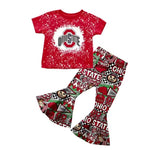 Order Deadline：7th Sept.Split order baby girl clothes state girl bell bottoms set