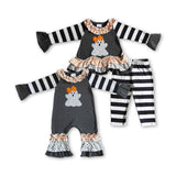 RTS kids matching clothing embroidered ghost print clothing girl halloween winter clothing-2025.9.13