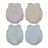 RTS  Matching clothing gingham print clothing baby boy summer bubble-2026.7.23