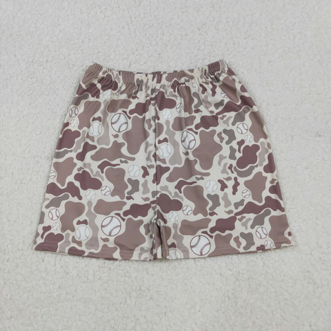 SS0654 baby boy clothes baseball camo print boy summer shorts