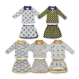 RTS toddler clothes matching clothing mardi gras print set kids summer yoga clothing-2026.1.6
