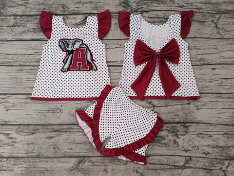 Order Deadline:12th Apr. Split order baby girl clothes state girl summer shorts set 1