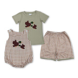 RTS  Matching clothing kids embroidery mallard print baby boy summer clothing-2026.5.5