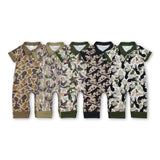 RTS kids matching clothing hunting camo print clothing baby boy summer romper-2026.1.16