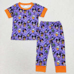 BSPO0434  3-6M to 7-8T toddler boy clothes cartoon boy halloween pajamas outfit