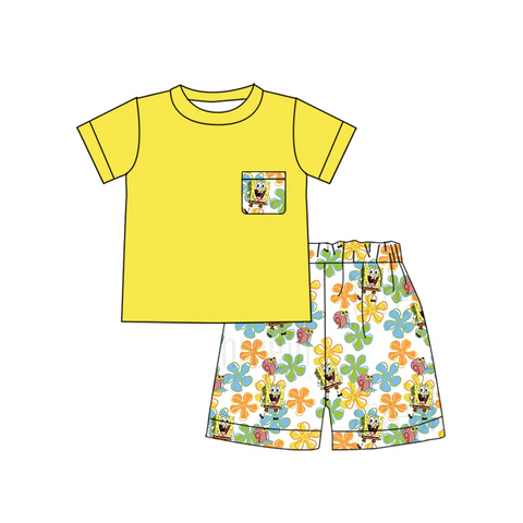 Order Deadline:18th Apr. Split order baby boy clothes cartoon boy summer shorts set 2