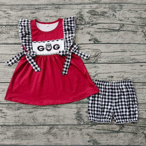 Order Deadline:18th Apr. Split order baby girl clothes state girl summer shorts set 2