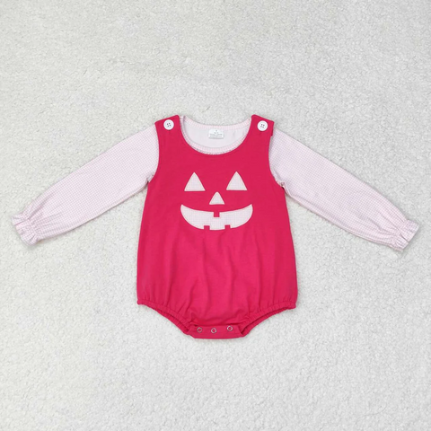 LR1171   baby clothes embroidery ghost  girl halloween bubble set