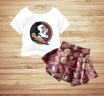 Order Deadline:13th Apr. Split order baby girl clothes state girl summer shorts set 3