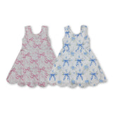 RTS Matching clothing kids bows print clothing girl summer yoga dress-2026.4.25