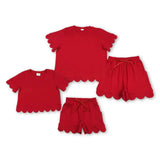 RTS Matching toddler clothes red print clothing  mommy kids adult mama summer clothes-2026.3.26