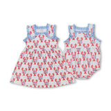 RTS girl summer clothes crawfish girl summer matching clothing