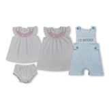 RTS  Matching clothing  kids embroidery sister print clothing baby summer clothing-2026.5.5