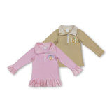 RTS toddler clothes matching clothing embroidery pumpkin top kids thanksgiving clothing-2025.9.4