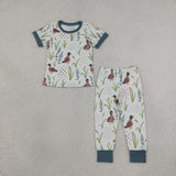 BSPO0519 baby Boys duck short sleeve  pajamas
