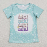 GT0448  baby girl clothes bunny mini print girl easter summer tshirt