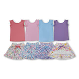 RTS Matching  toddler clothes solid color print set girls summer yoga clothing-2026.7.7