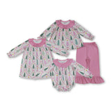 RTS kids matching clothing tree print clothing girl christmas winter clothing-2025.7.25