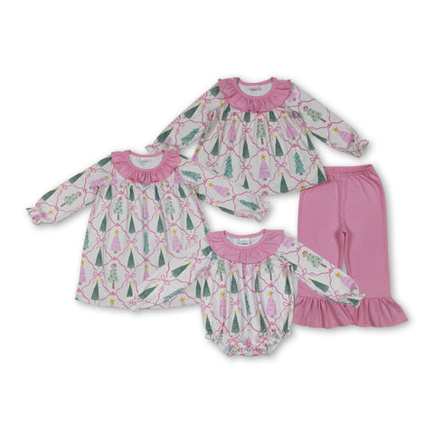 RTS kids matching clothing tree print clothing girl christmas winter clothing-2025.7.25