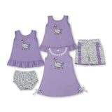 RTS Matching kids clothing embroidery goose print clothing baby girl summer clothing-2026.3.30