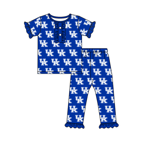 Order Deadline:15th Mar. Split order baby girl clothes state girl summer pajamas set 1