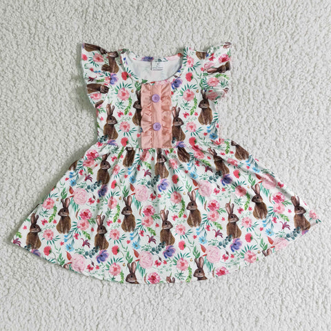 B11-30 Girls rabbit Summer Dresses-promotion 2024.1.20