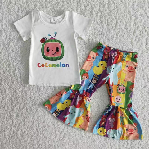 B17-10 Cartoon watermelon animals girls bell outfit-promotion 2024.4.13