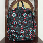 Aztec pattern children black backpack