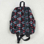 Aztec pattern children black backpack