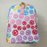 BA0068 Smile pattern children pink duffel bag