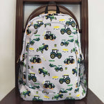 Boys green tractors backpack