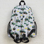 Boys green tractors backpack