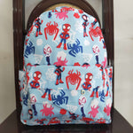 Cartoon spider blue backpack for children