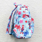 Cartoon spider blue backpack for children