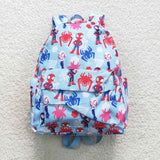 Cartoon spider blue backpack for children